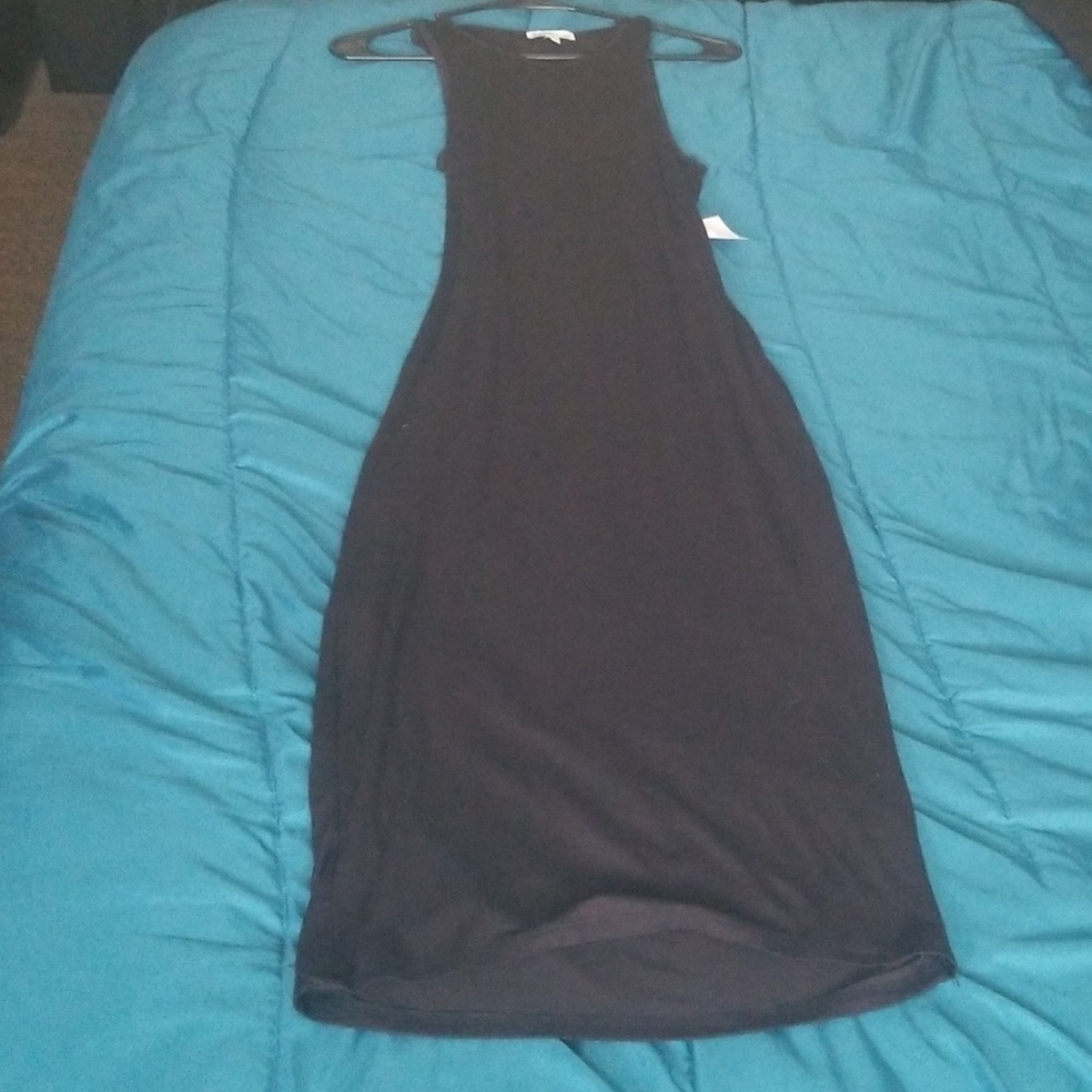 A black long maxi dress